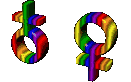 Spinning Rainbow Female Symbols GIF Spinning Rainbow Female Symbols GIF