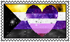 demisexual nonbinary moon lesbian stamp
