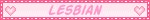 LESBIAN Pink Heart Blinkie LESBIAN Pink Heart Blinkie