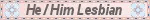 He/Him Lesbian Pale Pink Blinkie He/Him Lesbian Pale Pink Blinkie