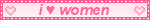 I Heart Women Pink Hearts Blinkie