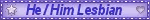 He/Him Lesbian Blue Star And Heart Blinke He/Him Lesbian Blue Star And Heart Blinke