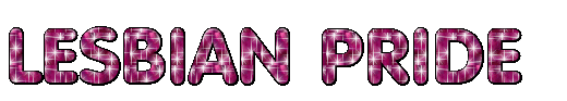 Lesbian Pride Pink Glitter Text