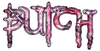 BUTCH Pink And Purple Revamped Glitter Text BUTCH Pink And Purple Revamped Glitter Text