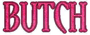 BUTCH Pink Vampire Bride Glitter Text BUTCH Pink Vampire Bride Glitter Text
