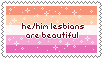 he/him lesbians are beautiful stamp he/him lesbians are beautiful stamp