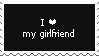 I Love My Girlfriend Black Stamp