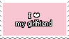 I Love My Girlfriend Pink Stamp