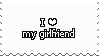 I Love My Girlfriend White Stamp