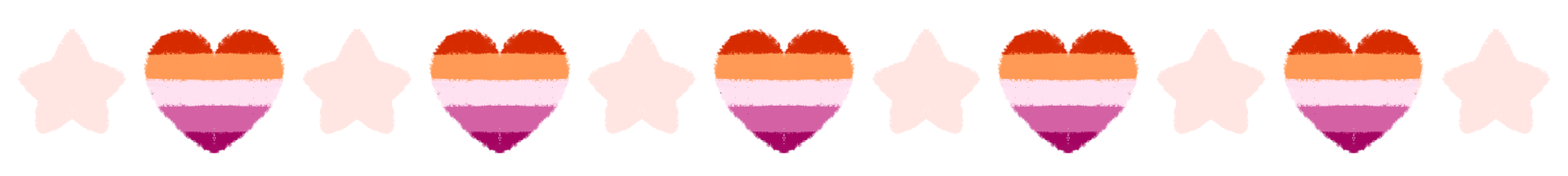 Lesbian Hearts and Stars Divider Lesbian Hearts and Stars Divider