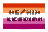 he him lesbian With lesbian flag