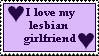 I Love My Lesbian Girlfriend Lavender Stamp I Love My Lesbian Girlfriend Lavender Stamp