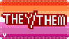 They/Them Lesbian Pride Pronoun Stamp They/Them Lesbian Pride Pronoun Stamp