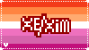 Xe/Xim Lesbian Pride Pronoun Stamp Xe/Xim Lesbian Pride Pronoun Stamp