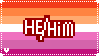 He/Him Lesbian Pride Pronoun Stamp He/Him Lesbian Pride Pronoun Stamp