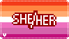She/Her Lesbian Pride Pronoun Stamp She/Her Lesbian Pride Pronoun Stamp