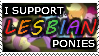I Support Lesbian Ponies - Stamp I Support Lesbian Ponies - Stamp
