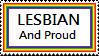 Lesbian and proud stamp Lesbian and proud stamp