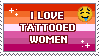 I Love Tattooed Women Lesbian Stamp I Love Tattooed Women Lesbian Stamp