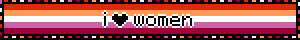 I Heart Women Lesbian Blinkie