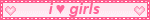 I Heart Girls Pink Blinkie