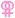 Pink Double Venus Symbol Pixel