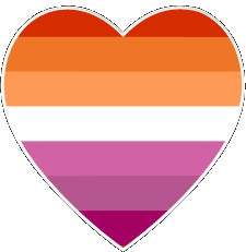 Lesbian Flag Spinning Heart Lesbian Flag Spinning Heart